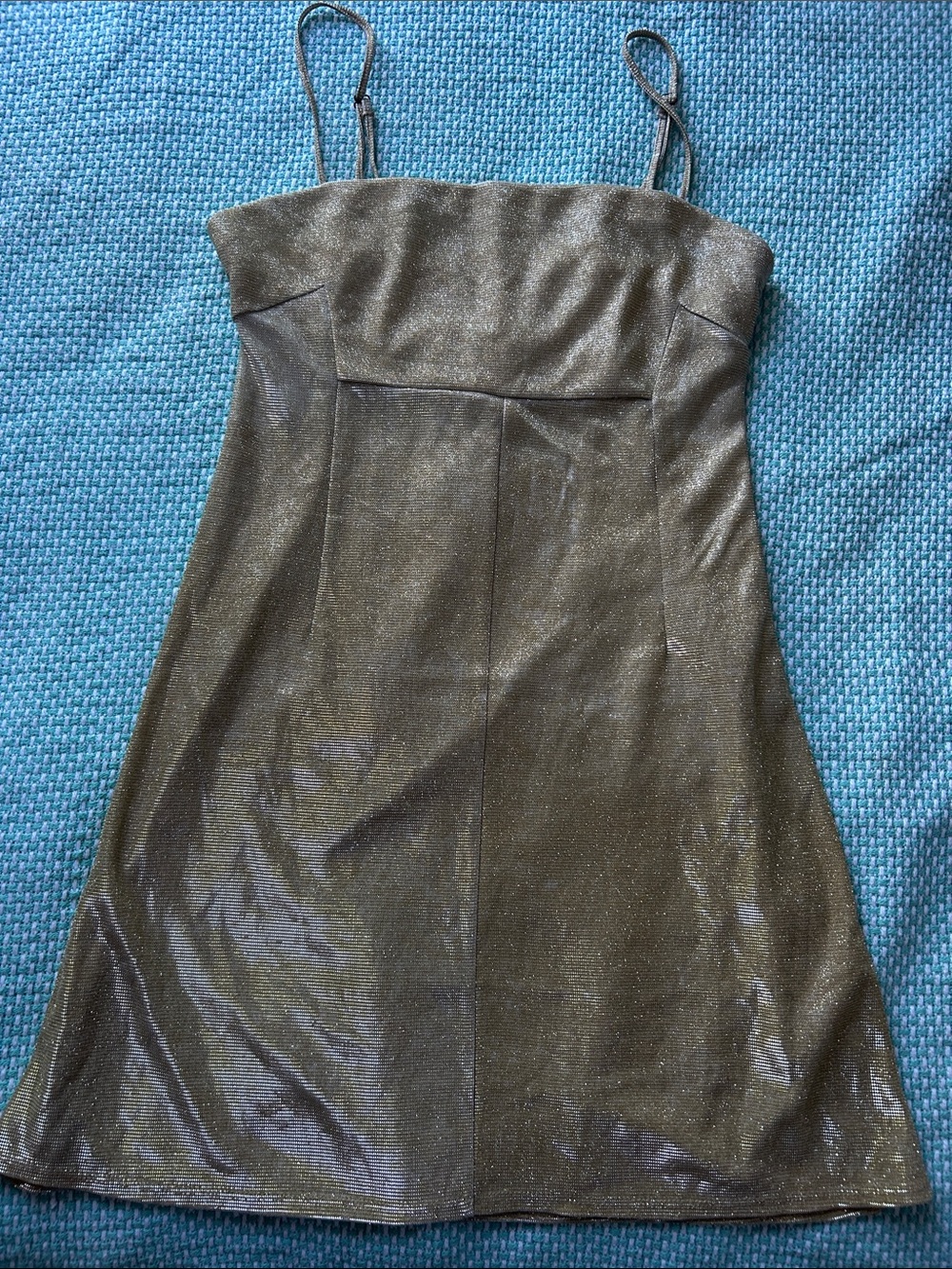 Sparkly Gold Mini Dress - Picture 1 of 3